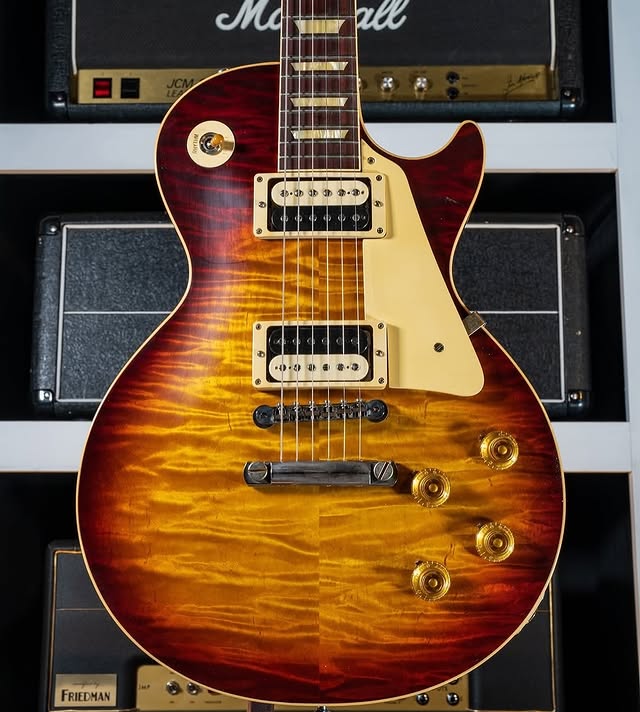 Instagram post by @vintagelespaul for Gibson. Caption reads: @gibsonmurphylab can choose killer tops and take....