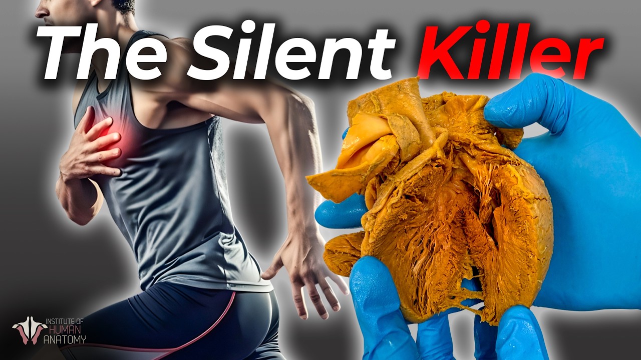 YouTube post by @theanatomylab for Brilliant.org. Caption reads: Why Even Fit People Are At Risk of a Heart Attack.
