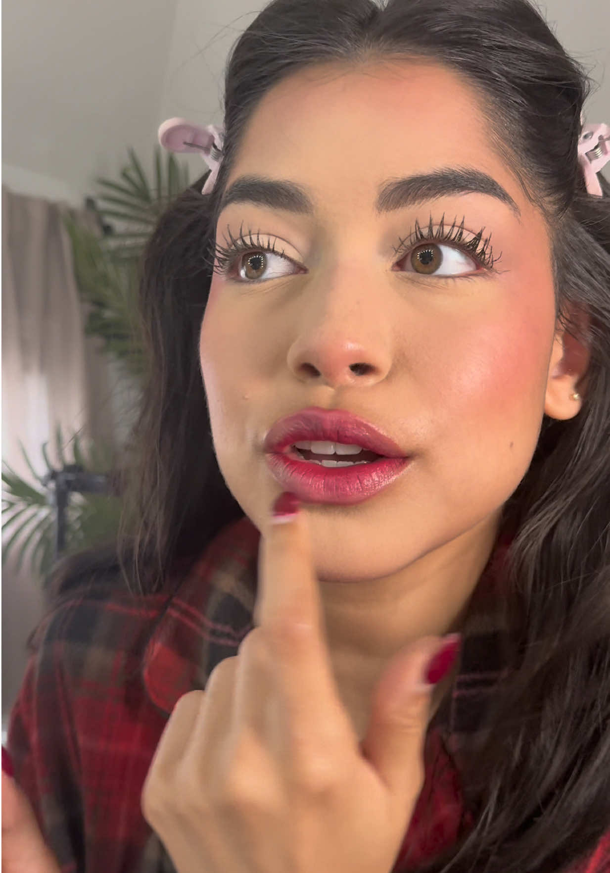 TikTok post by @jazmin_c3 for Pacifica Beauty. Caption reads: #PacificaPartner let’s do some winter kissed....