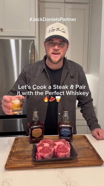 Instagram post by @tylergrowthlife for Jack Daniel's. Caption reads: [...] a steak and pair it with the perfect....