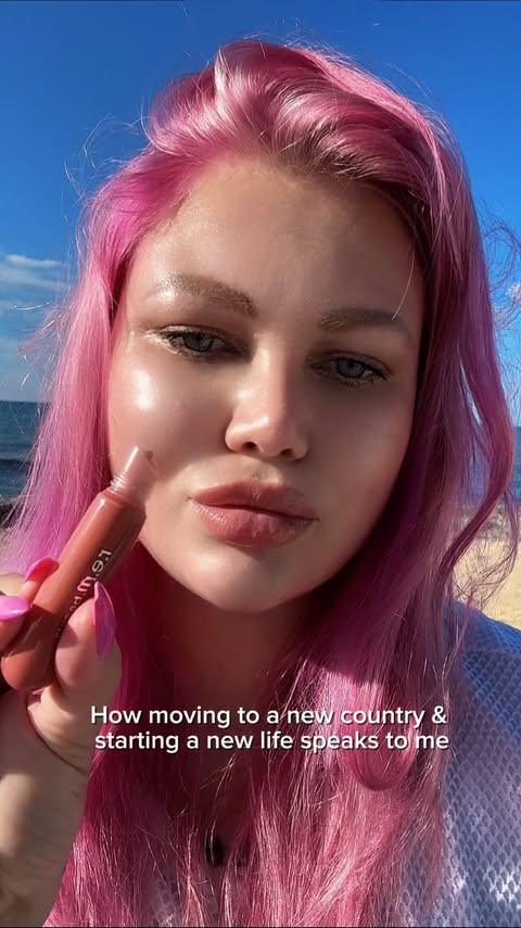 Instagram post by @blairxbx for KimChi Chic Beauty. Caption reads: getting ready wherever I land....