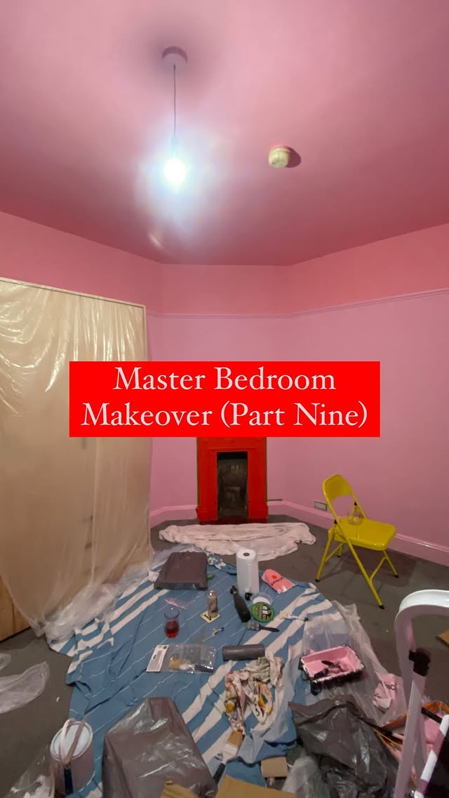 Instagram post by @hattathome for YesColours. Caption reads: MASTER BEDROOM MAKEOVER (Part Nine) AD | Just a....