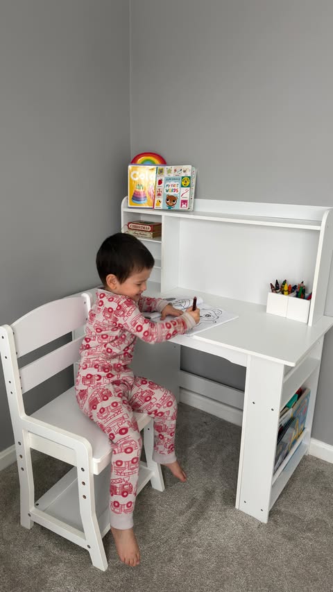 Instagram post by @hasrets_diary for Garvee. Caption reads: A little desk for big imaginations ✏️🤍
This is my....