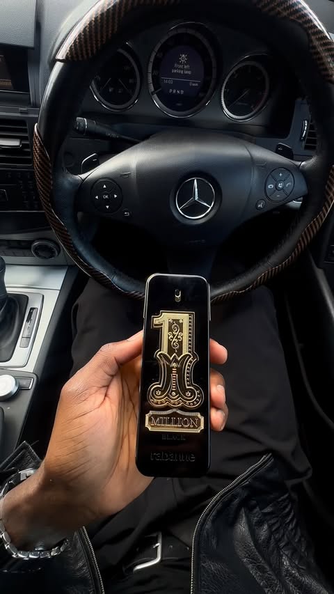 Instagram post by @theeddychris for Rabanne. Caption reads: [...] My Fragrance to My Car🖤. The new @rabanne....