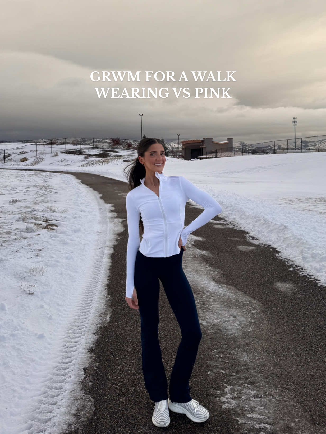 TikTok post by @rreaganspencerr for vspink. Caption reads: [...] my wellness mindset with PINK sport 🤍....