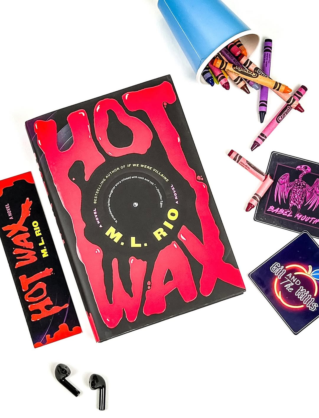 Instagram post by @subakka.bookstuff for Libro.fm. Caption reads: ＢＯＯＫ▫ＲＥＶＩＥＷ⁣
⁣
𝐇𝐨𝐭 𝐖𝐚𝐱⁣
𝐁𝐲 𝐌. 𝐋.....