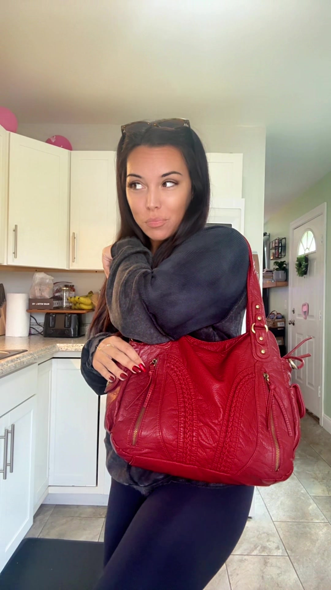 TikTok post by @_rianalee for Rustic Charm Bootic. Caption reads: this bag is EVERYTHING! @Rustic Charm Bootic....