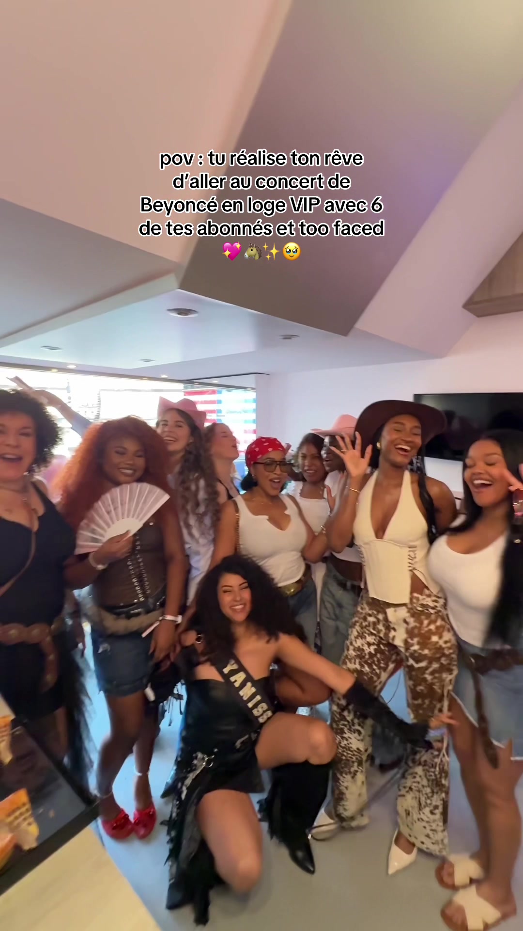 TikTok post by @yanissasurtiktok for Too Faced. Caption reads: Merci infiniment à toutes mes go d’être venu....