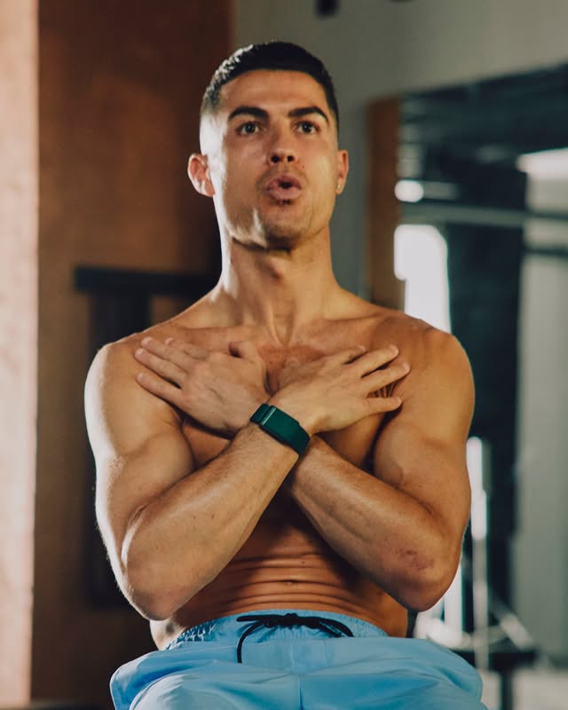 Instagram post by @cristiano for WHOOP. Caption reads: I’m always pushing to feel my best. @whoop helps....