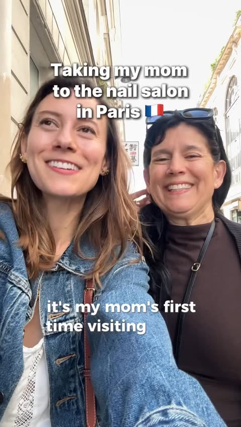 Instagram post by @gaby_hafner for Manucurist. Caption reads: [...] trip!! ♥️ my fav paris nail salon 📍....