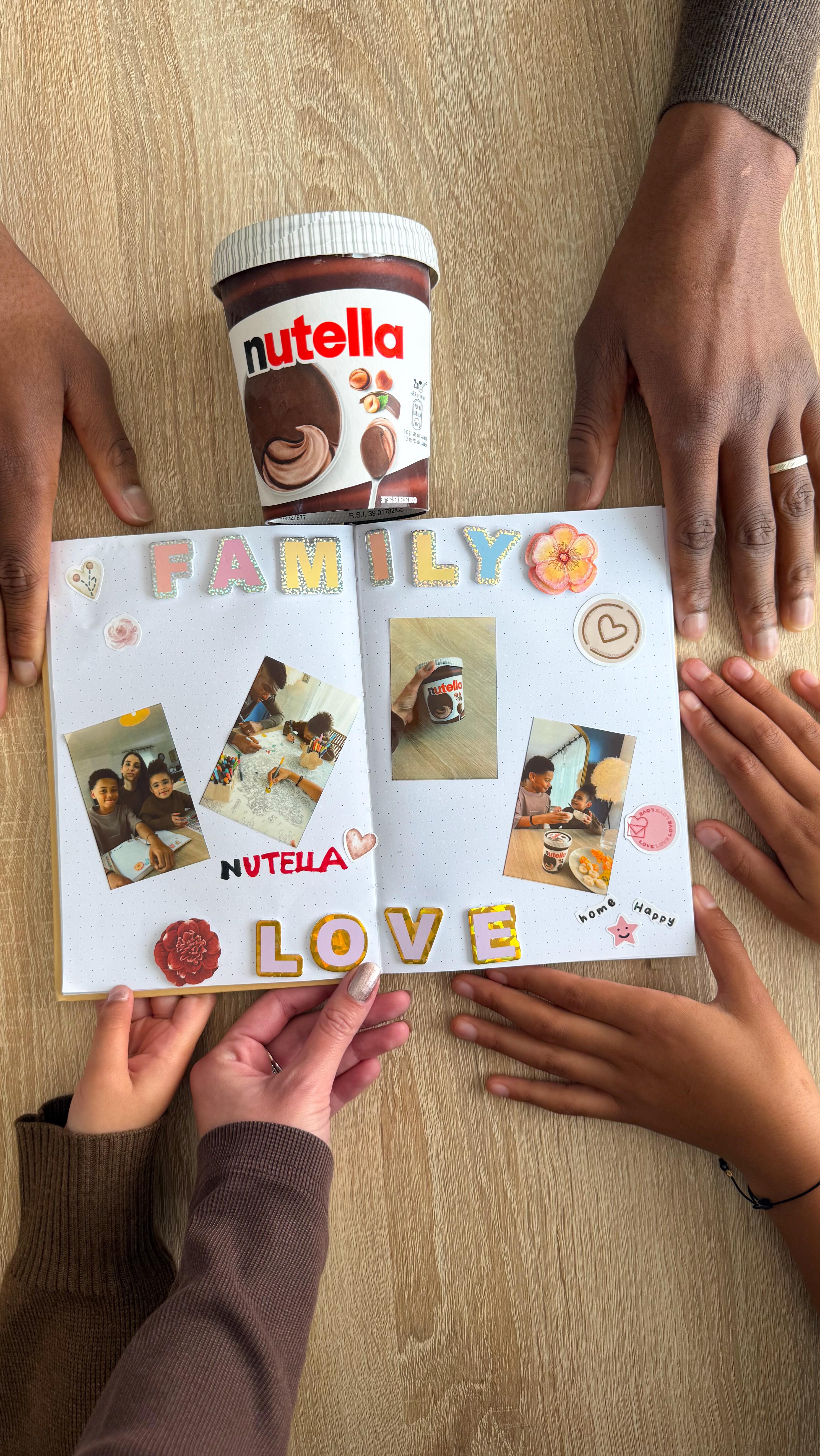 Instagram post by @cle_lya for Nutella. Caption reads: Profiter de ce genre de moment en famille....