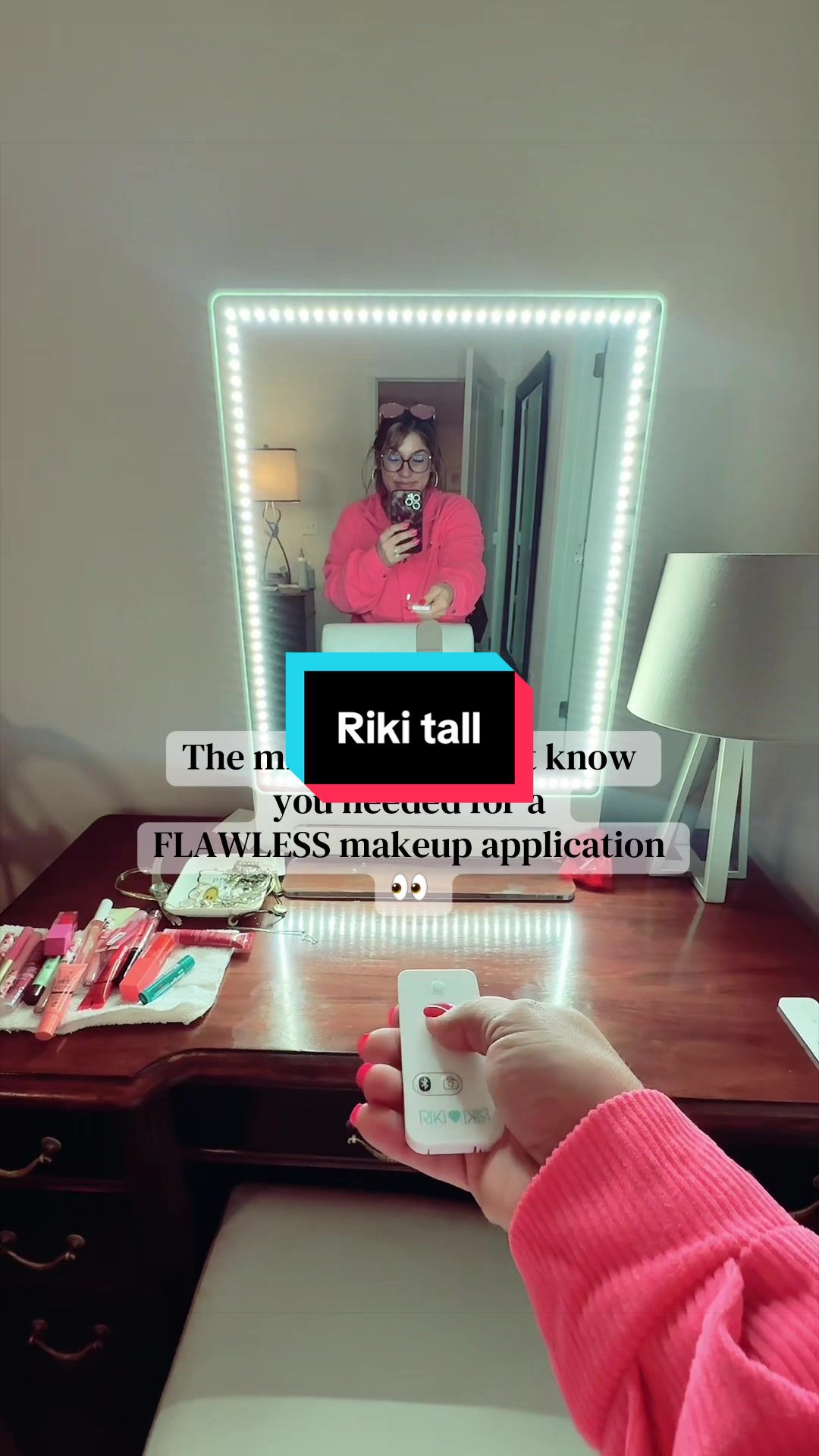 TikTok post by @erinfletchshops for RIKI LOVES RIKI. Caption reads: [...] tall is worth every bit of hype!....