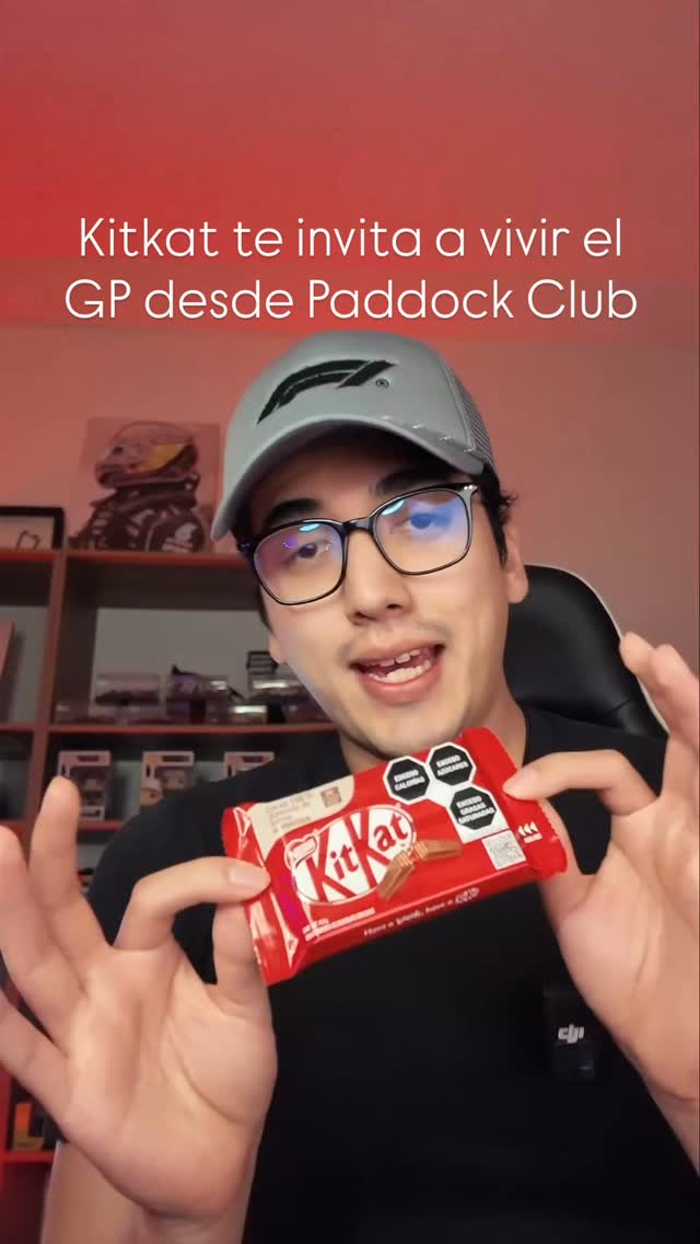 Instagram post by @escaleraf1 for KitKat. Caption reads: KitKat te quiere invitar al GP en Paddock....
