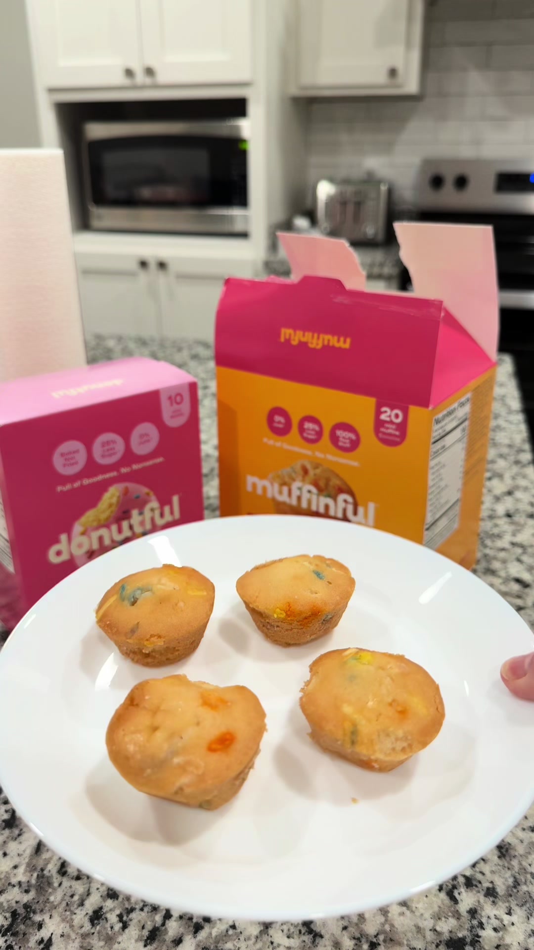 TikTok post by @carefree_cass for Donutful. Caption reads: @Donutful & Muffinful satisfying my sweet tooth....