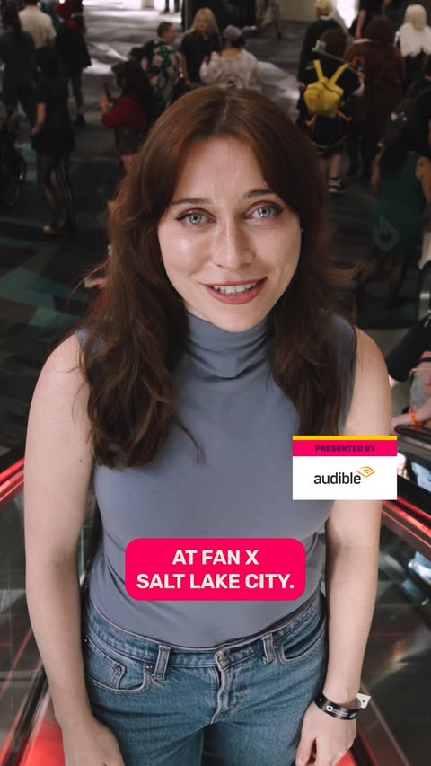 Instagram post by @angelicatrae for Audible. Caption reads: Audible brought a whole spacecraft to FanX Salt....