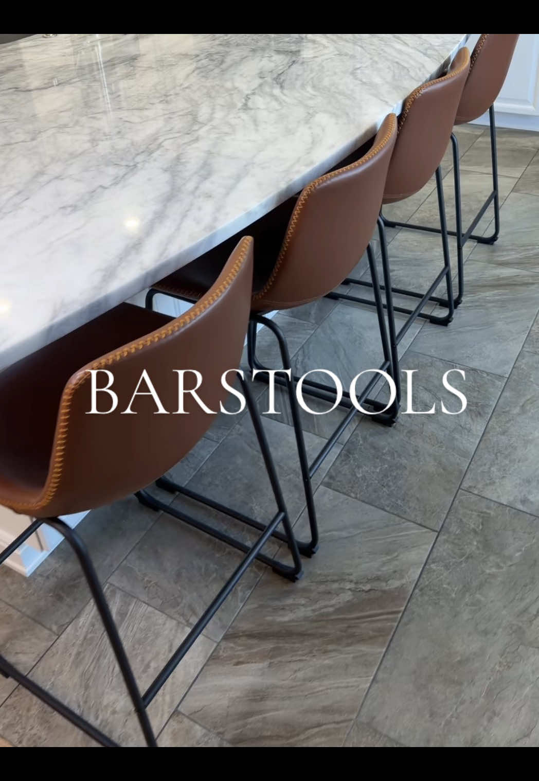 TikTok post by @maihomestyle for Sweet Furniture Plus. Caption reads: Barstools- @Sweet Furniture Plus #barstools....
