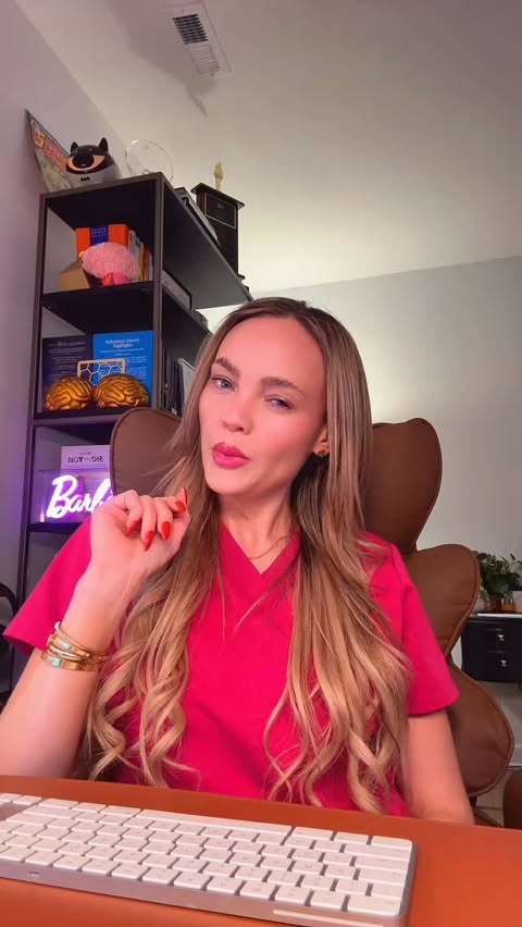 Instagram post by @doctorbrainbarbie for Stanley 1913. Caption reads: Valid question tbh. 💖🤣

@stanley_brand.