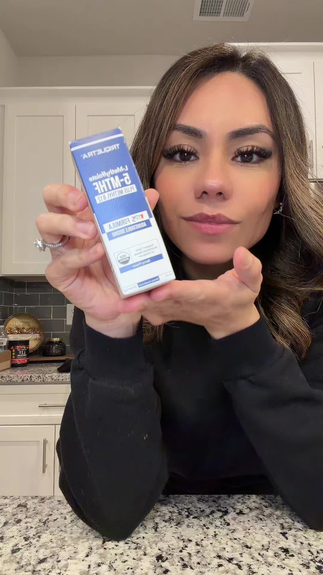 TikTok post by @gabsss96 for Triquetra Health. Caption reads: Brain support in a bottle 🧠✨ Moms, this one’s a....
