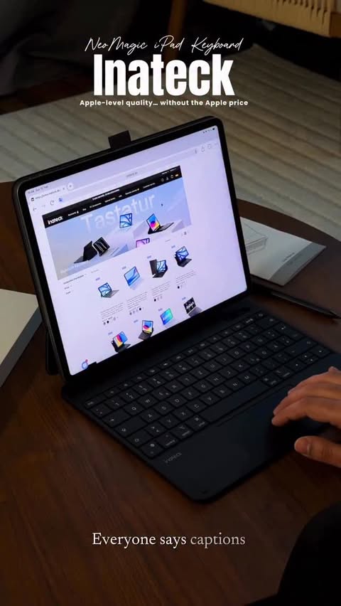 Instagram post by @techie_nomad007 for inateck. Caption reads: [...] into a real mobile workstation with the....