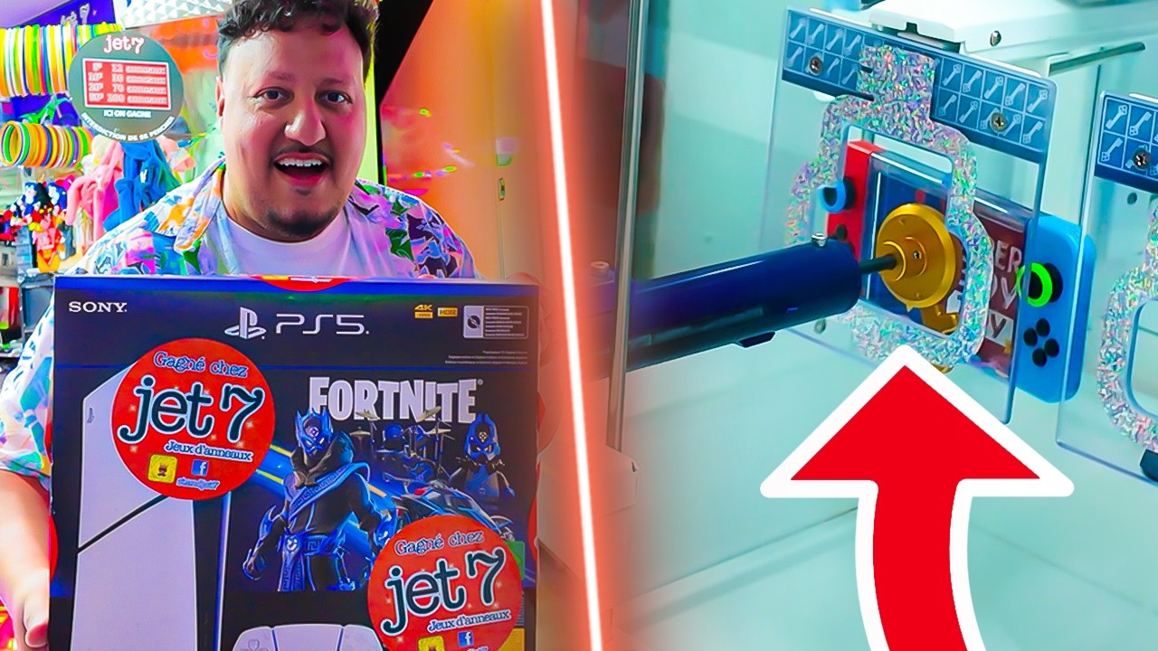 YouTube post by @NamssoYTB for Whatnot. Caption reads: I WIN a PS5 at the FUNFAIR on HOLIDAY.