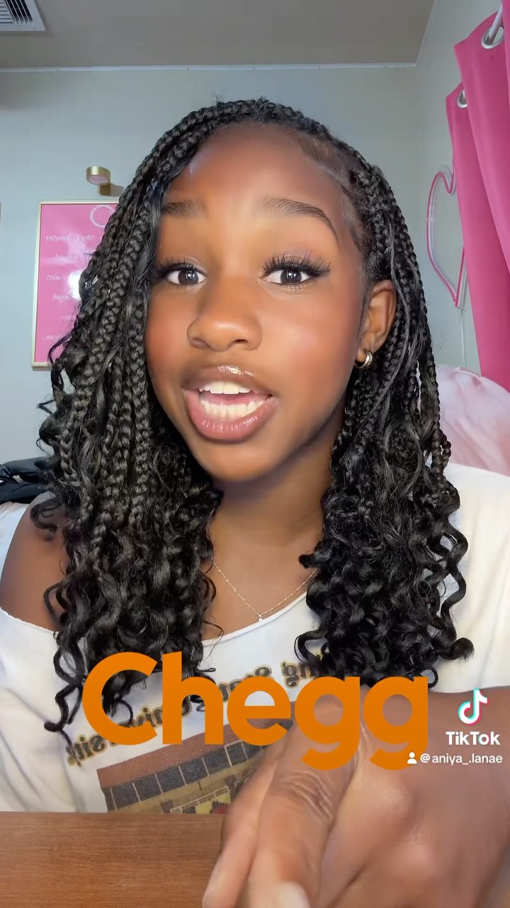 Instagram post by @aniya_.lanae for Chegg. Caption reads: Had to share some tips with y’all that I wish I....