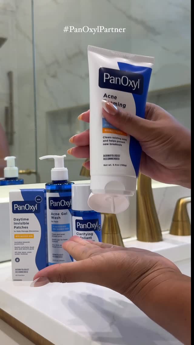 Instagram post by @_mckennawalker for PanOxyl. Caption reads: I’ve struggled with acne for years, so when I....