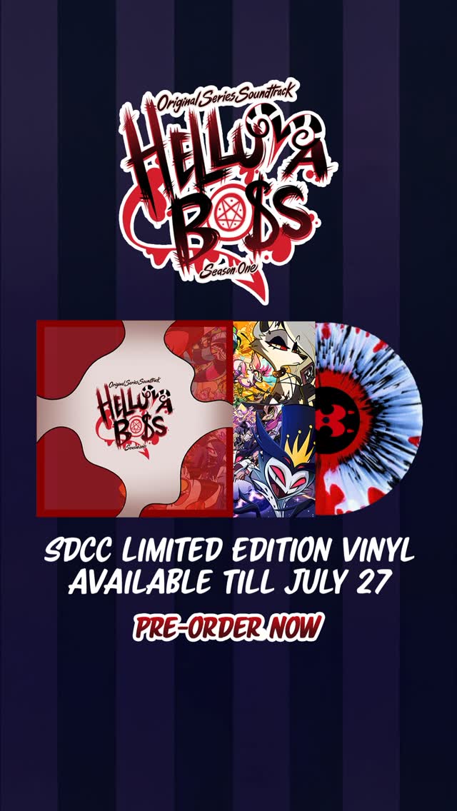 Instagram post by @spindlehorsetoons for Atlantic Records. Caption reads: Don’t miss your chance to own the Helluva Boss:....