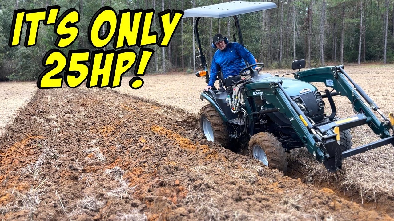 YouTube post by @PineyGroveHomestead for Jackery. Caption reads: Why Does This Tractor OUTPERFORM All Others When....