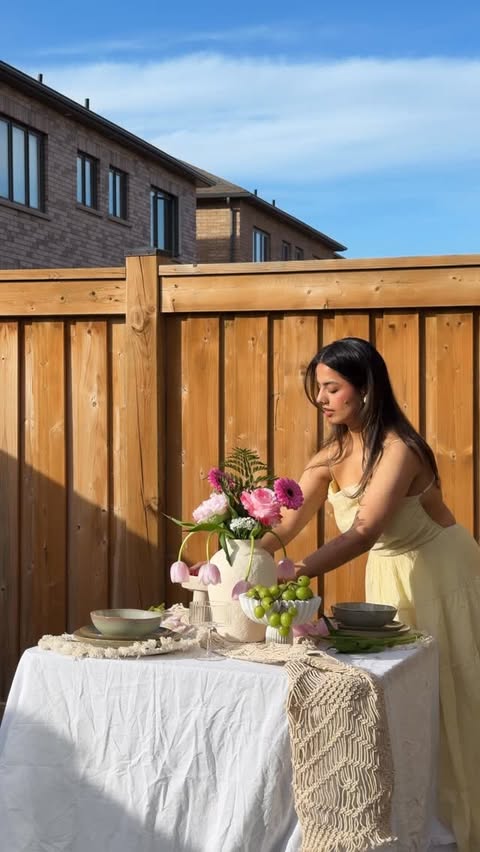 Instagram post by @kaur_moh for Walmart. Caption reads: AD| Spring inspired brunch ✨🌷 @walmartcanada....
