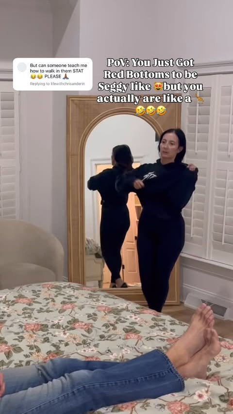 Instagram post by @lifewithchrisanderin for Christian Louboutin. Caption reads: Suspect is Down @christianlouboutin  Send....