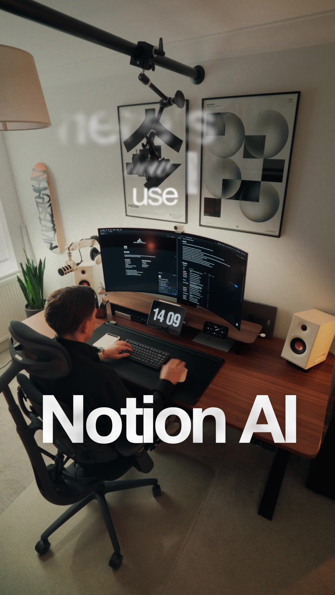 TikTok post by @asherintech for Notion. Caption reads: Your personal Notion Agent 🔥 @Notion just....