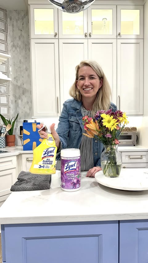 Instagram post by @raisingtwinboys for SheSpeaks. Caption reads: #ad Quick 15-minute spring cleaning reset with....