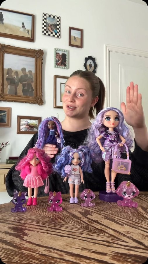 Instagram post by @talaikay for Rainbow High. Caption reads: The perfect gift for YOUR littles 💗💗💗 available....