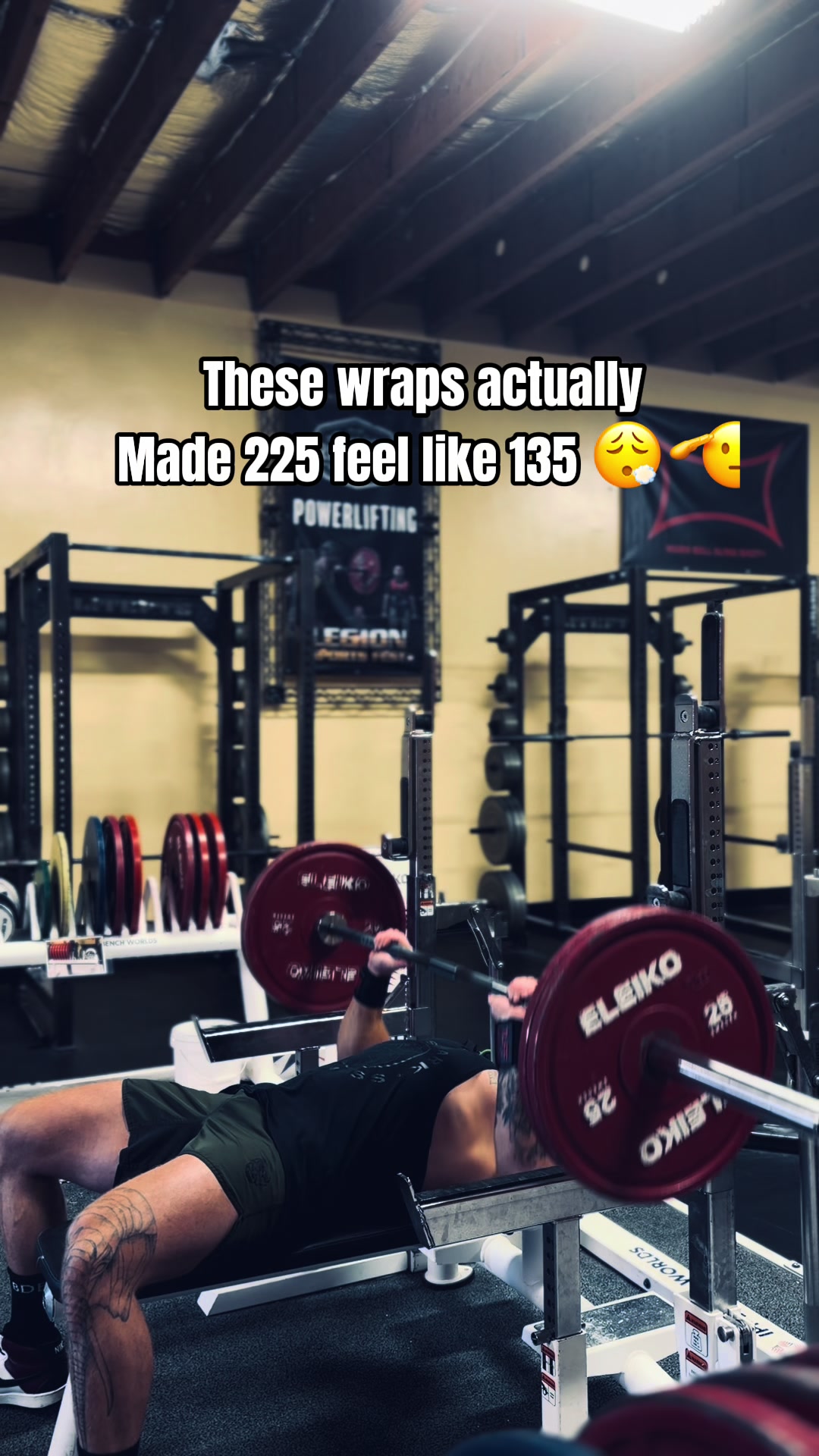 TikTok post by @fit_gym_dad for TuffWraps. Caption reads: Back in stock for a limited time @TuffWraps #gym....