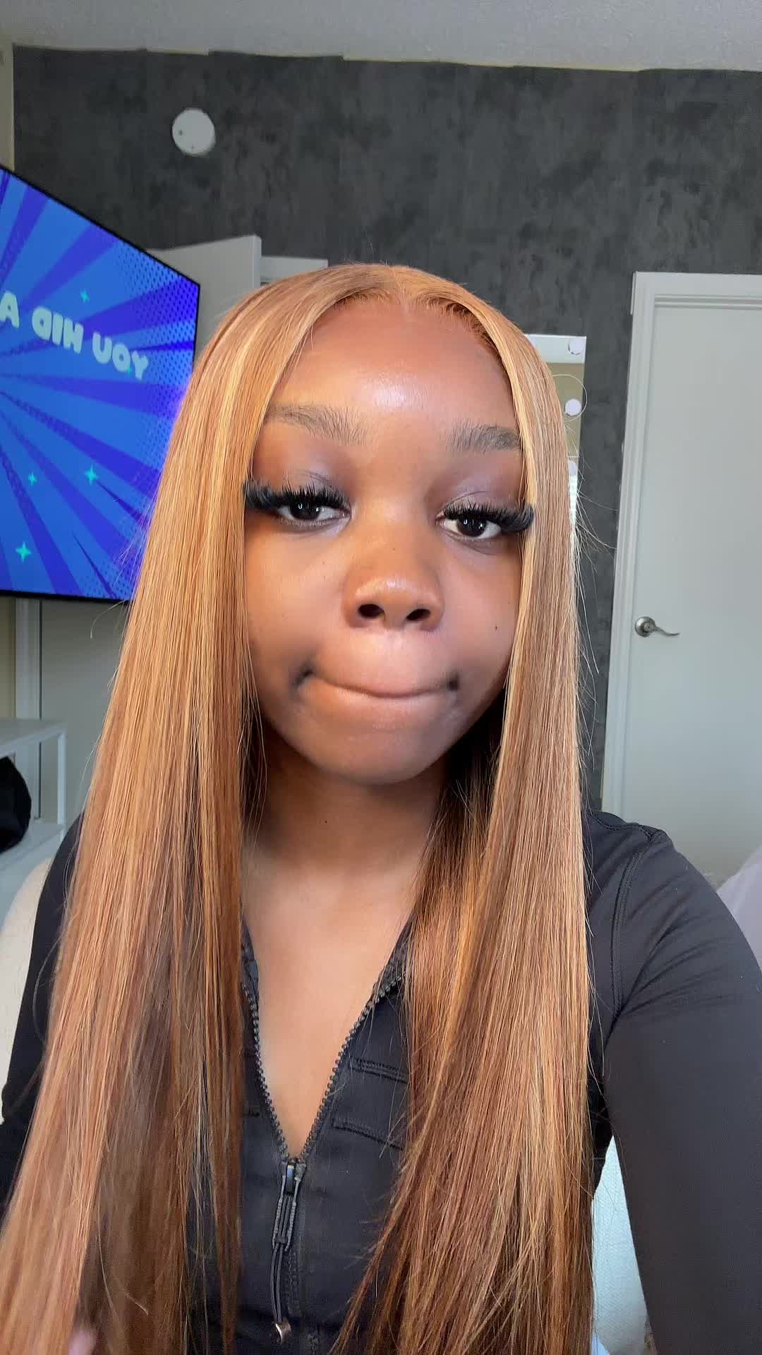 TikTok post by @officialdiioradore for OQHAIR. Caption reads: @OQHAIR , link in bio.