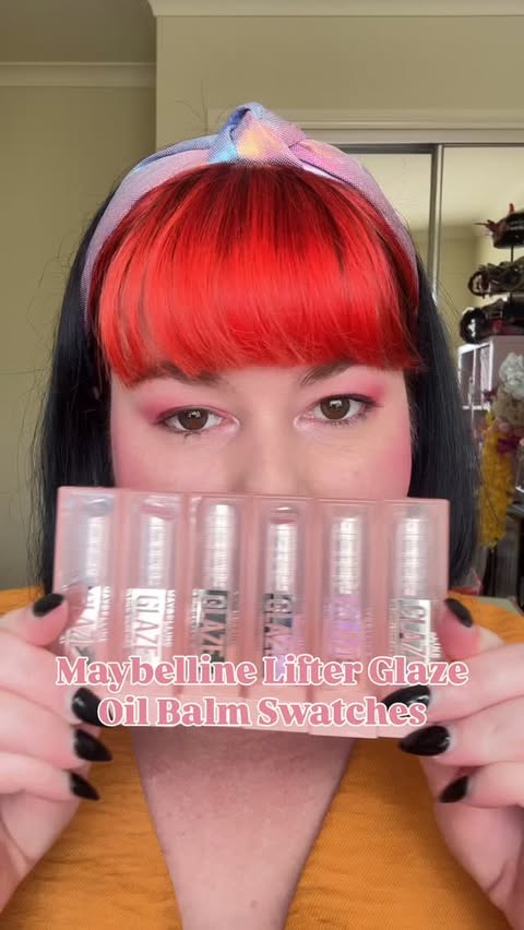 Instagram post by @sweetaholicbeauty for Chemist Warehouse. Caption reads: Lip swatches of the gorgeous @maybelline Lifter....