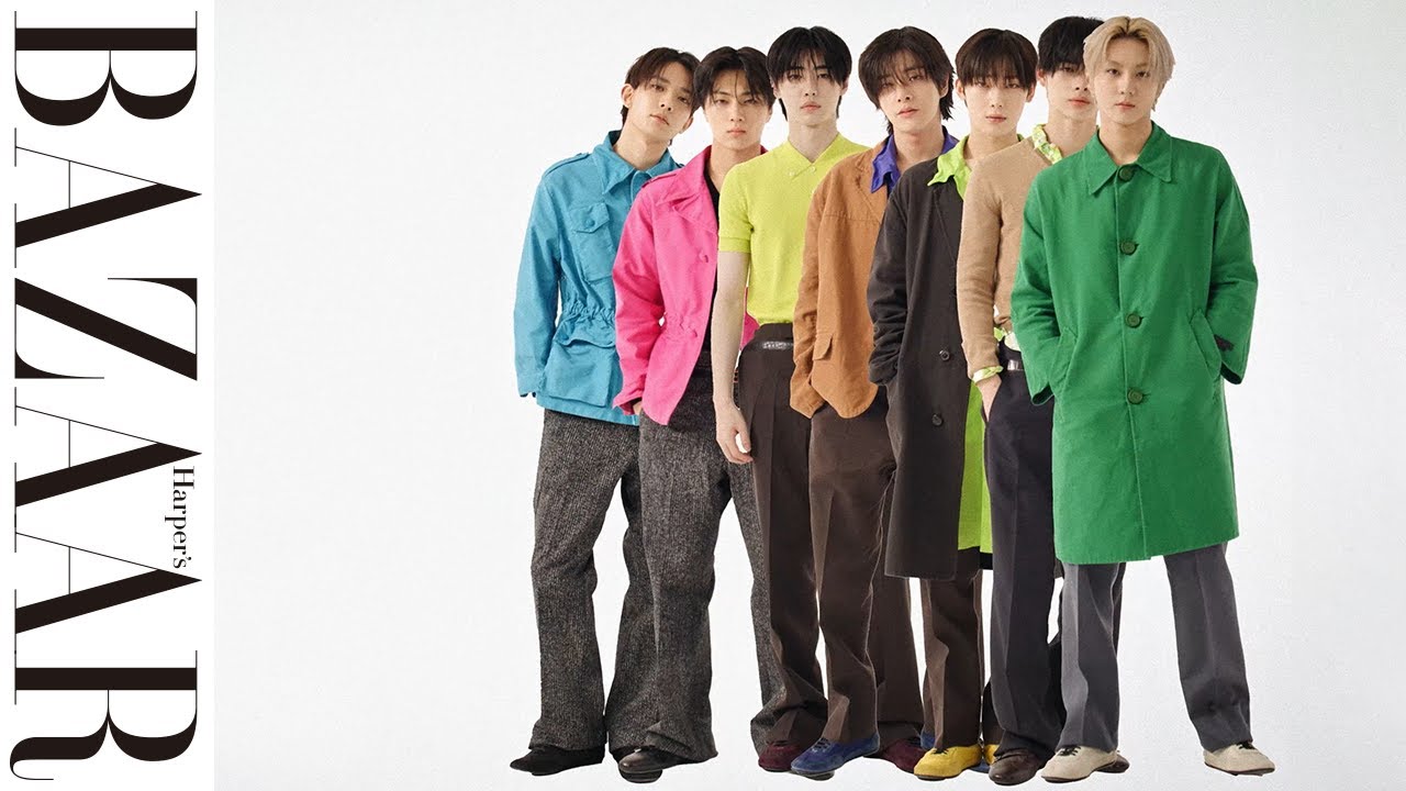 YouTube post by @HarpersBazaarJP for Harper’s BAZAAR. Caption reads: ENHYPEN、プラダとともに親密さに磨きをかけて｜ハーパーズ バザー（Harper's....