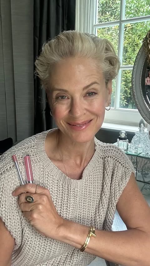 Instagram post by @deborahbrett for Trinny London. Caption reads: [...] to stop just because I’ve hit 50....
