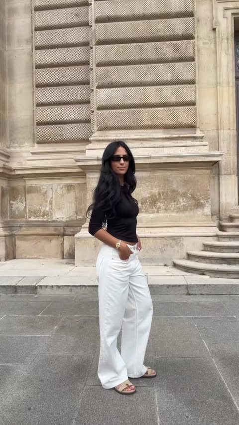 Instagram post by @marigonakadr for NELLY.COM. Caption reads: Advertisement | Paris in looks from @nellycom....