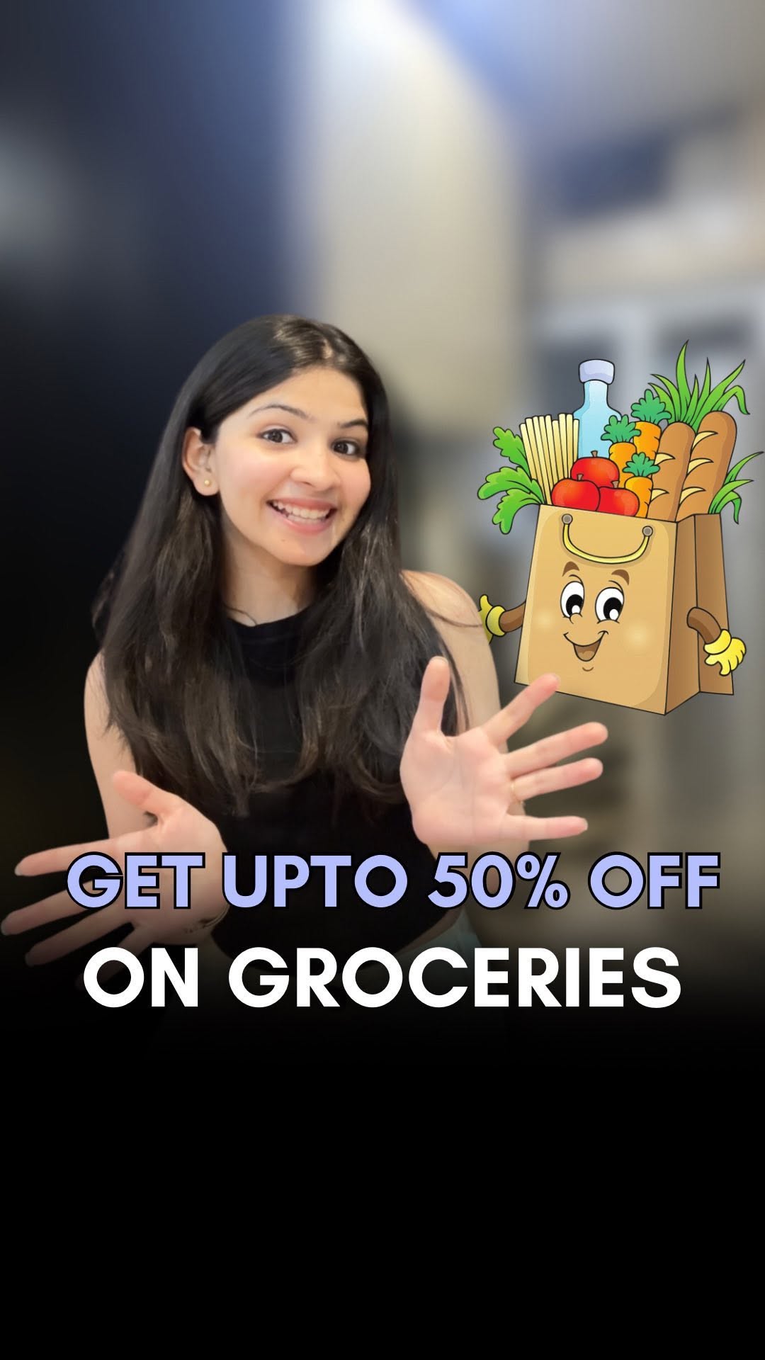 Instagram post by @ca.sakchijain for Amazon Fresh. Caption reads: You cannot miss this!!

Grocery shopping just got....