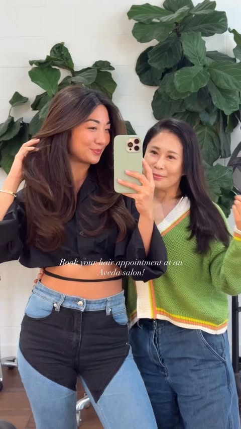 Instagram post by @iamsooyounlee for Aveda. Caption reads: #AvedaPartner One of the best feelings is [...].