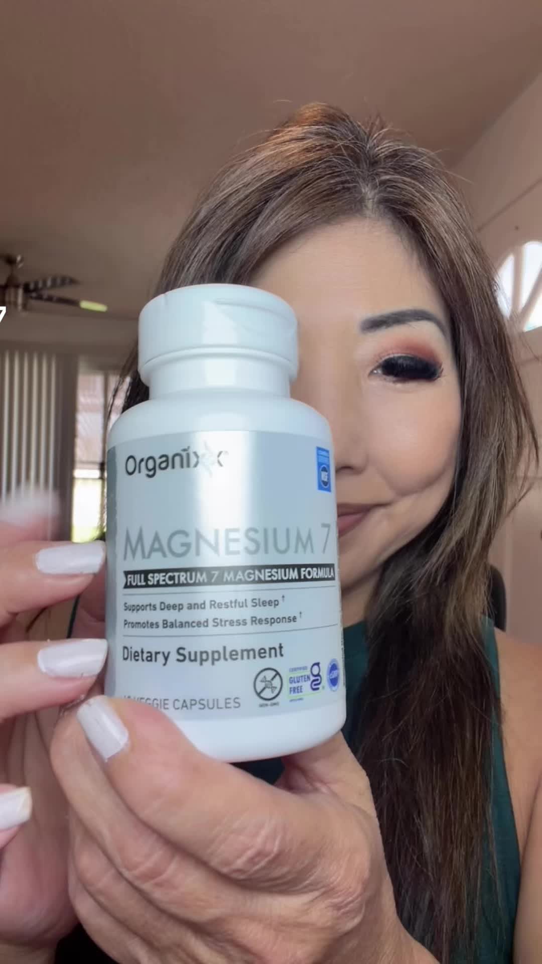 TikTok post by @coreencoco66 for Organixx. Caption reads: Organixx Magnesium 7 High Absorption Magnesium....