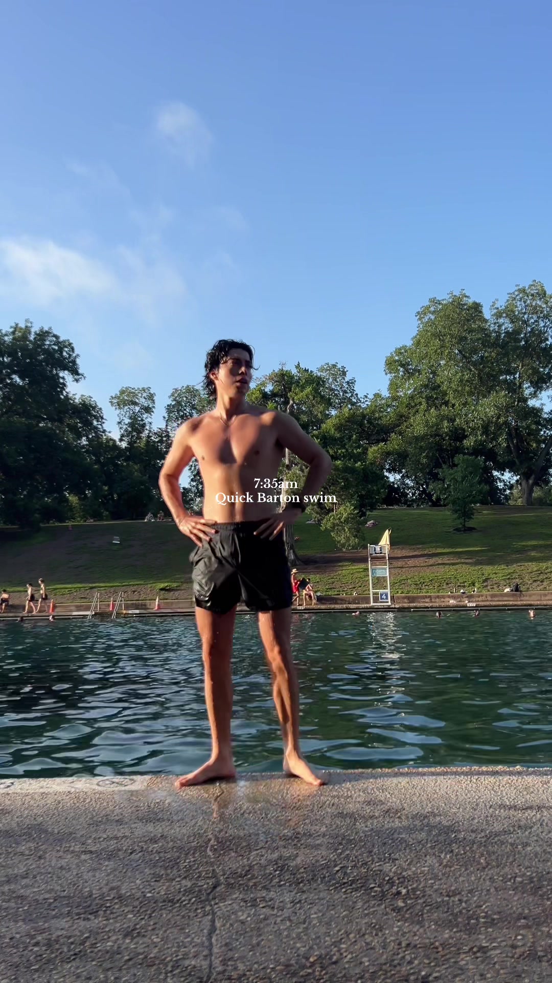 TikTok post by @swoletero for hint. Caption reads: Another day another morning run in Austin. Stay....