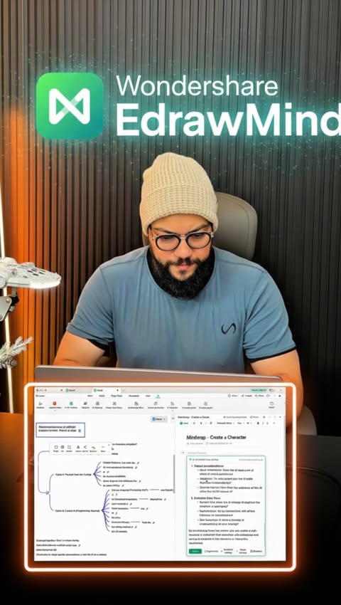 Instagram post by @tarikdeliktas for Wondershare. Caption reads: Most people don’t fail with AI because of bad....