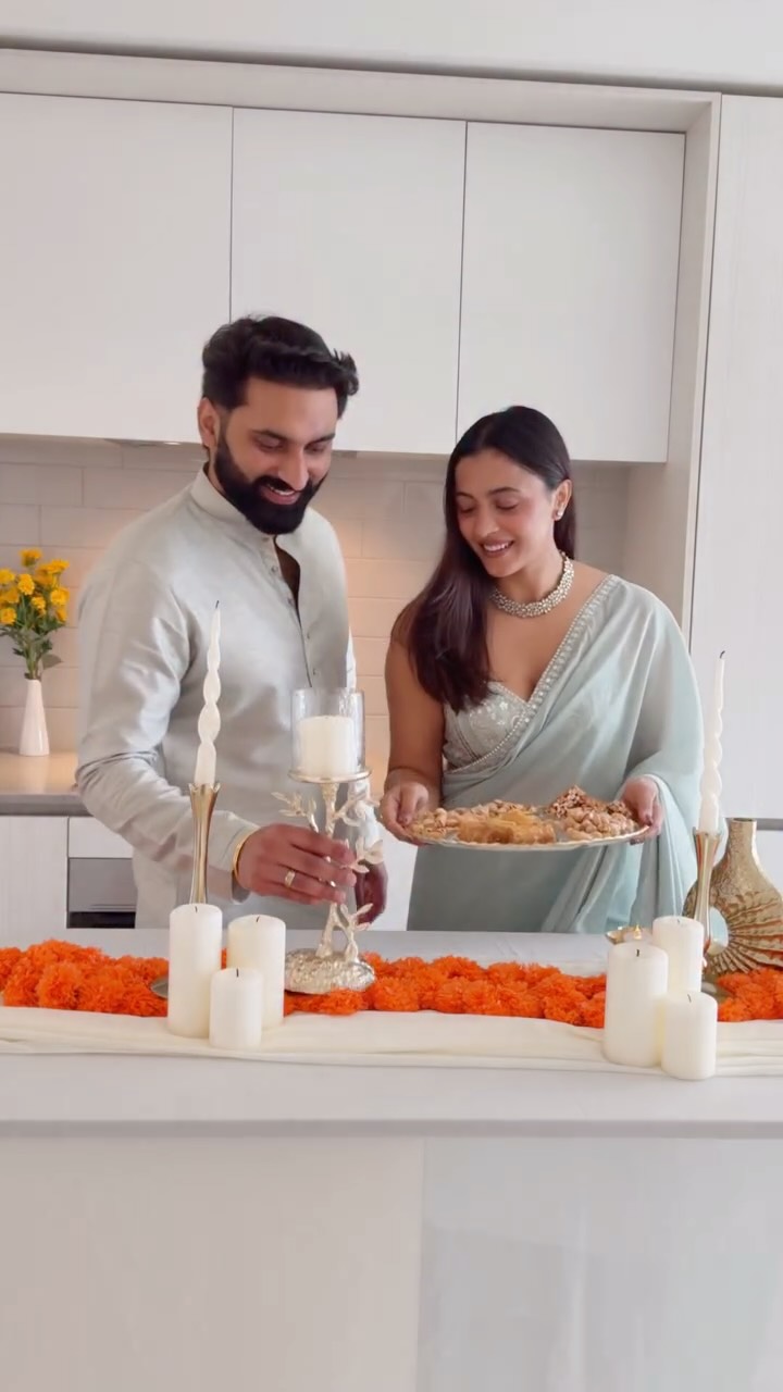 Instagram post by @simranmand_7 for Hero Cosmetics. Caption reads: Diwali is just around the corner! With hosting,....