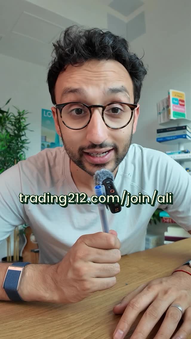 Instagram post by @aliabdaal for Trading 212. Caption reads: If your investing strategy feels simple and a bit....