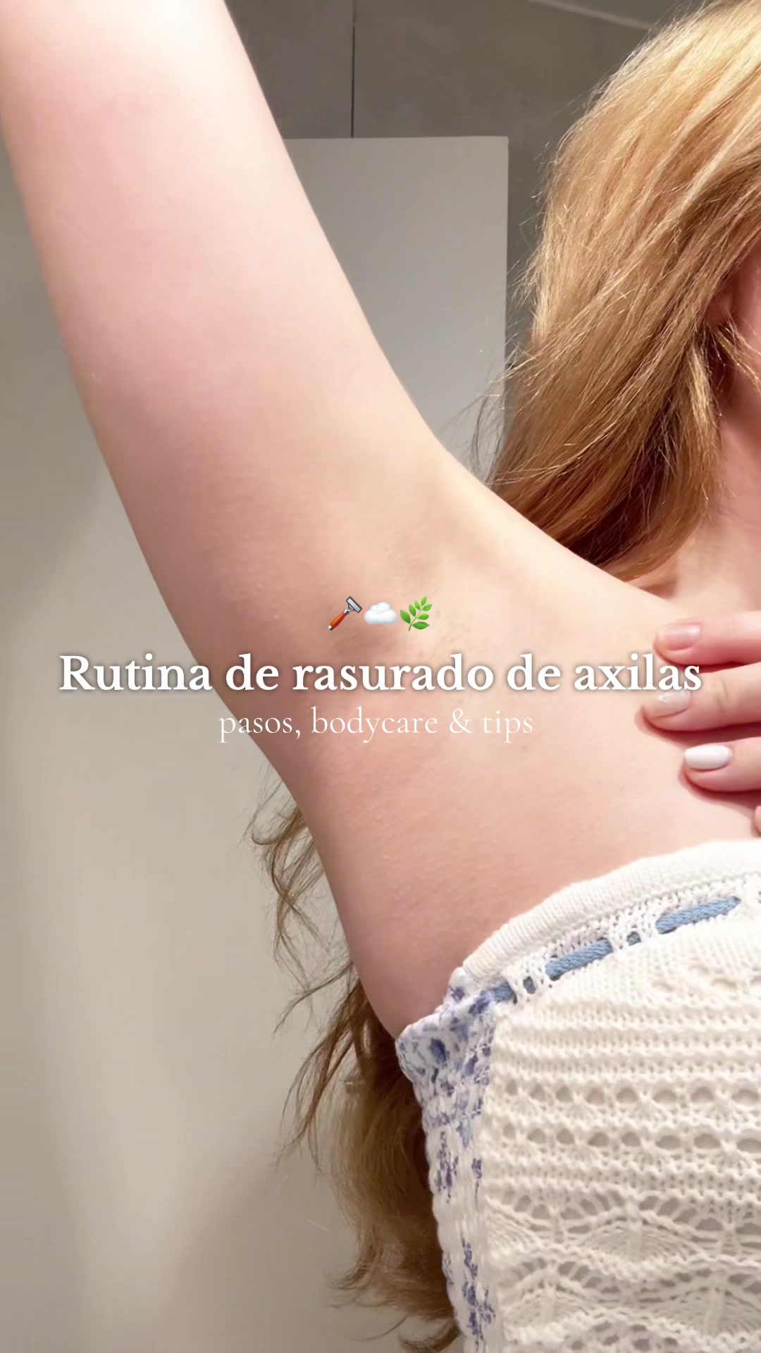 TikTok post by @chicavainilla for mixsoon. Caption reads: [...] pasos, bodycare & tips 🪒🫧  #mixsoon....