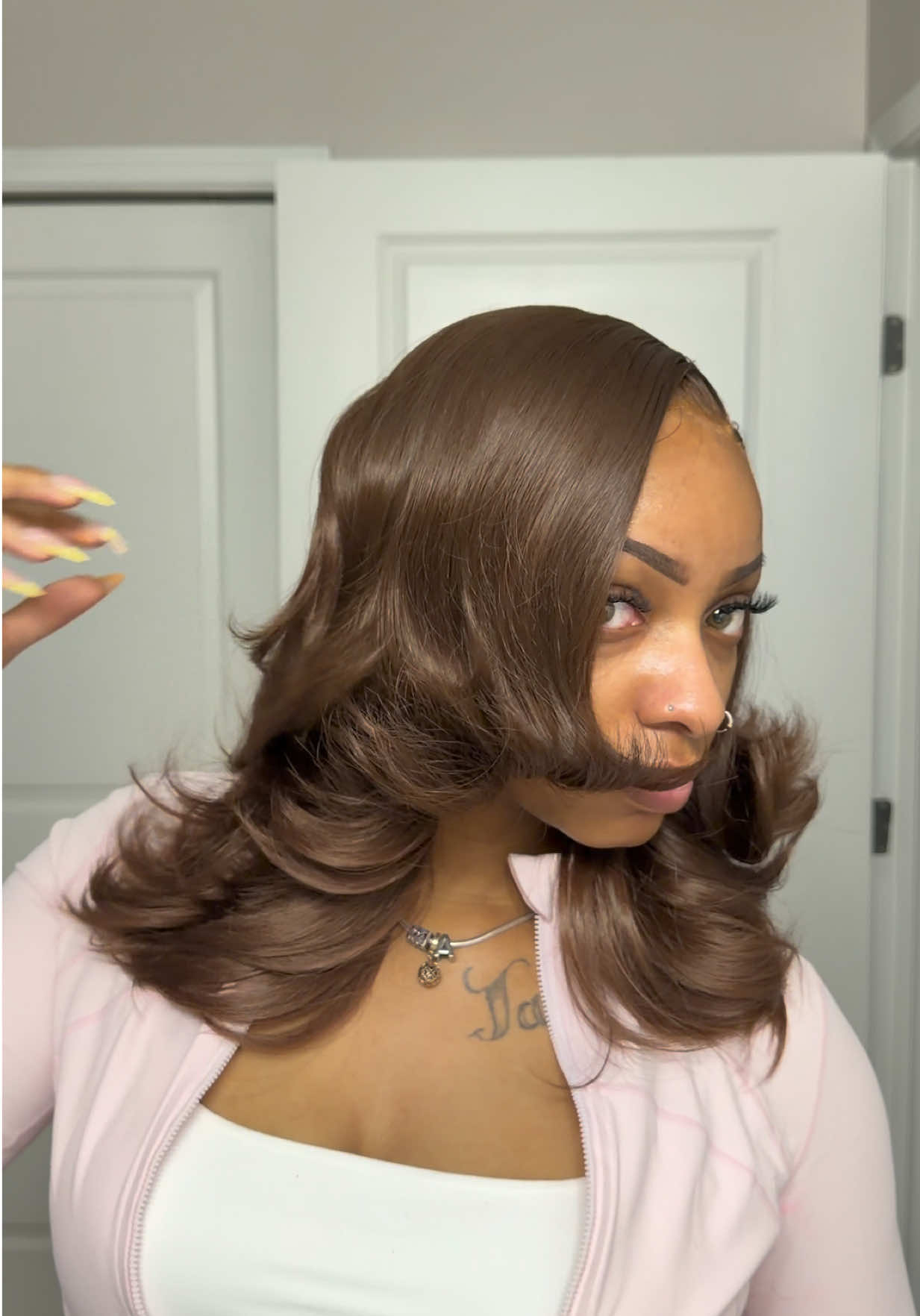 TikTok post by @robreaylleamere for UA Hair. Caption reads: Just put the wig on and go 😍 @UA HAIR #uahair....