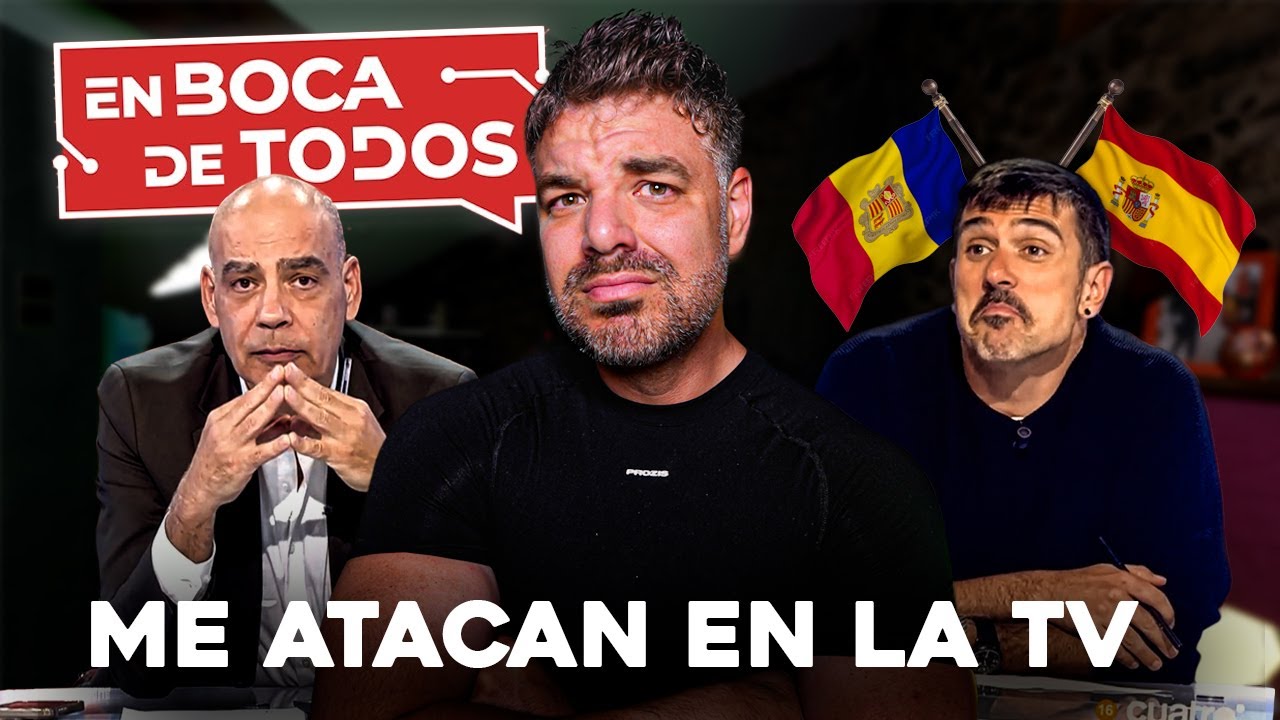 YouTube post by @ViajandoconDalmau for Prozis. Caption reads: Spanish TV INSULTS ME LIVE AND I RESPOND....