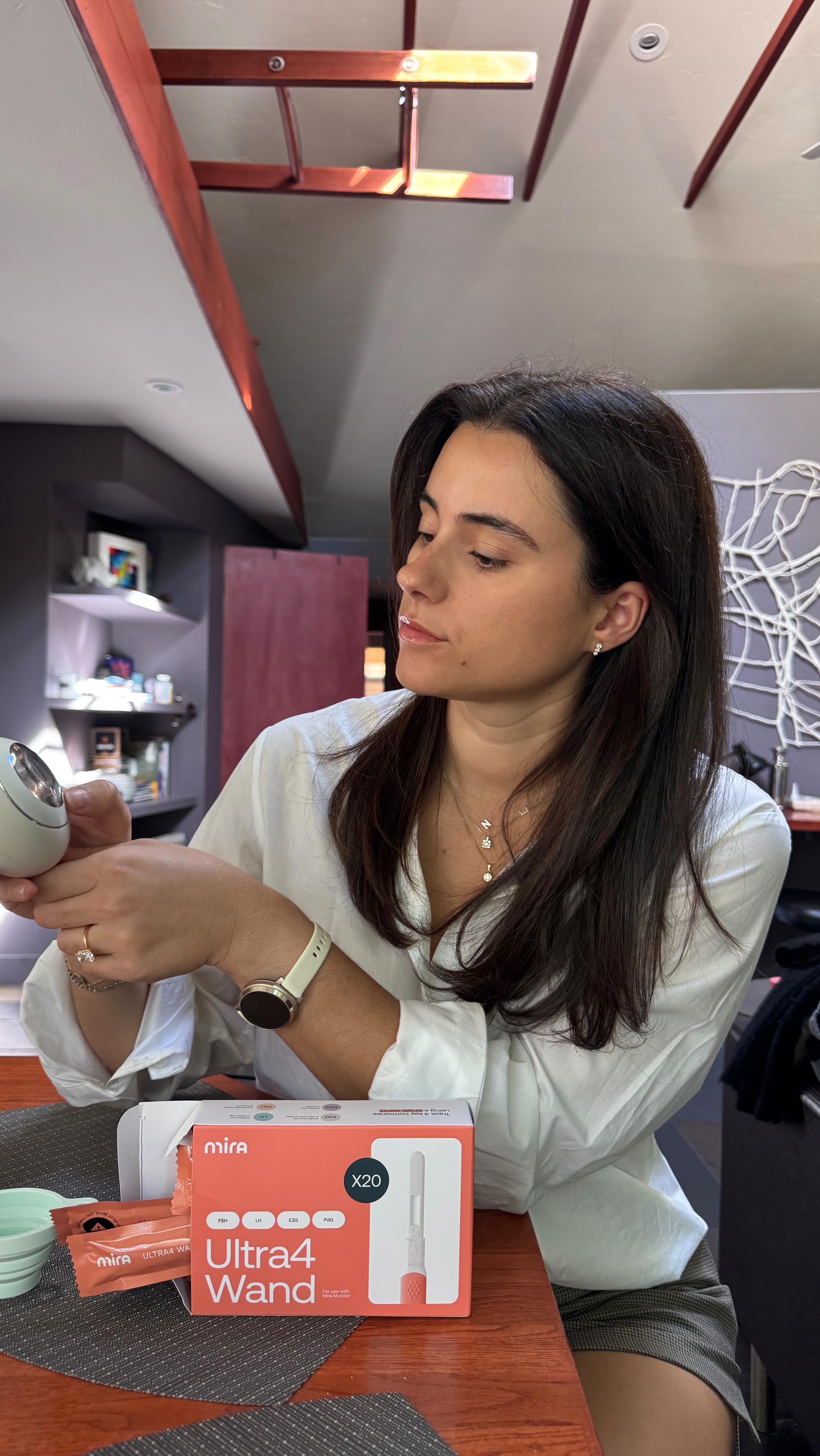 Instagram post by @elianauku for Mira Fertility. Caption reads: After 11 months of CRICKETS, I finally confirmed I....